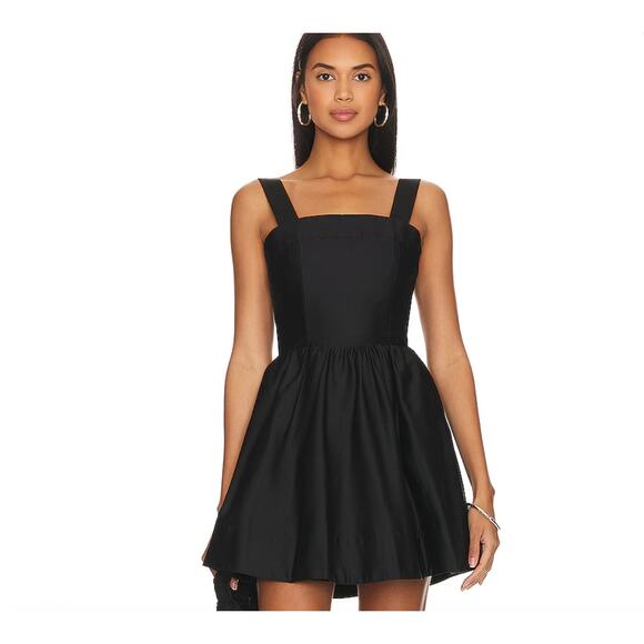 Alice + Olivia Dresses & Skirts - Alice + Olivia Saige Mini Dress Black Corset Back Square Neckline 6